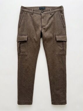 Wings + Horns Wool Cargo Pants Trousers Size 30 Brown Slim Fit